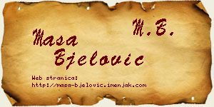 Maša Bjelović vizit kartica